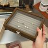 Square Jewelry Organizer Large Capacity Jewelry Display Tray Simple Wooden Jewelry Box  Women Gift