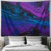 Purple Blue Abstract Fluid Art Wall Tapestry Machine Washable All Season Decor Art Print Modern Design Home Elevate Your Space