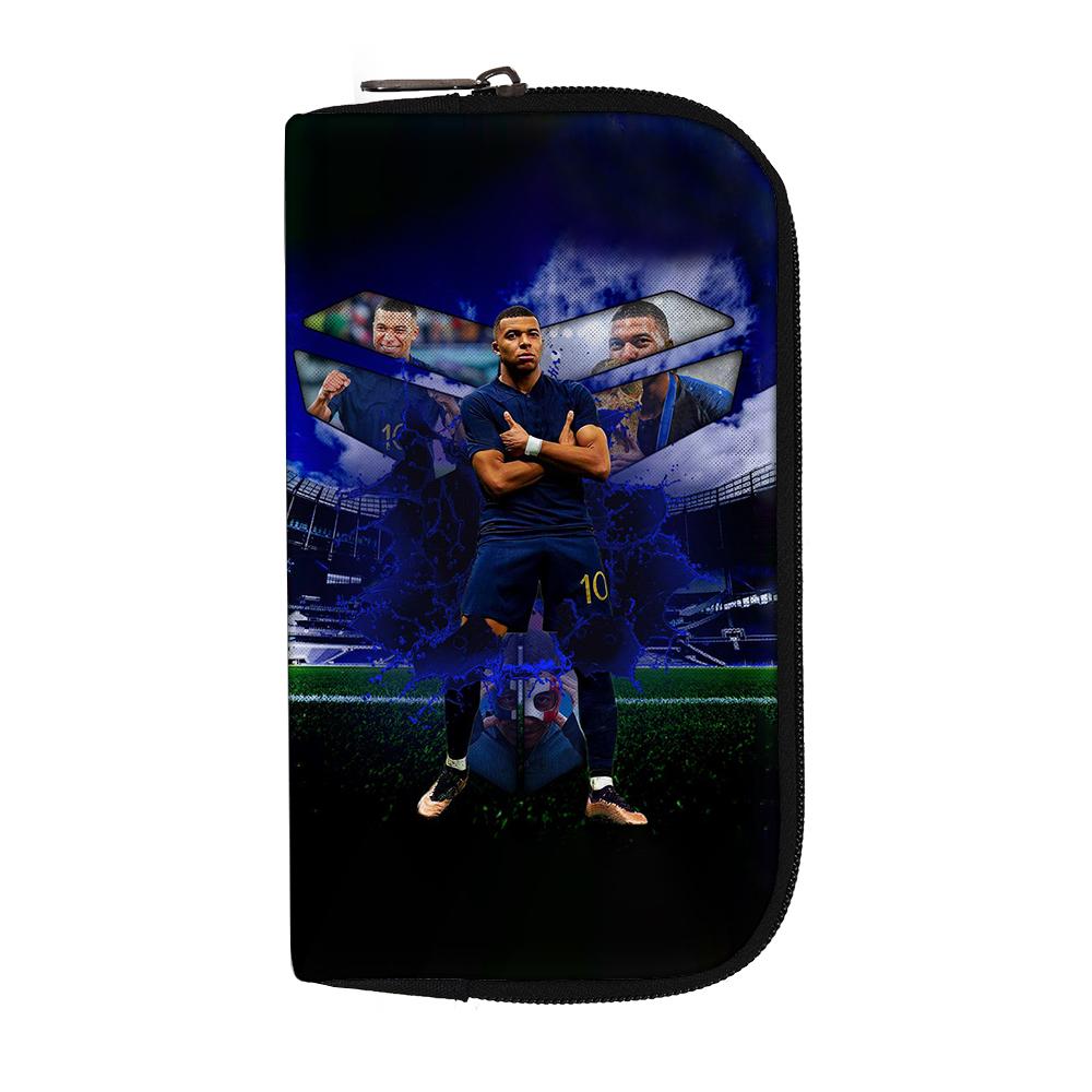 Women Men Clutch Bag headphone bag M-Mbappe Wallets Portable Money Coin Purse Credit Card Money Bags Football Star storage bag
