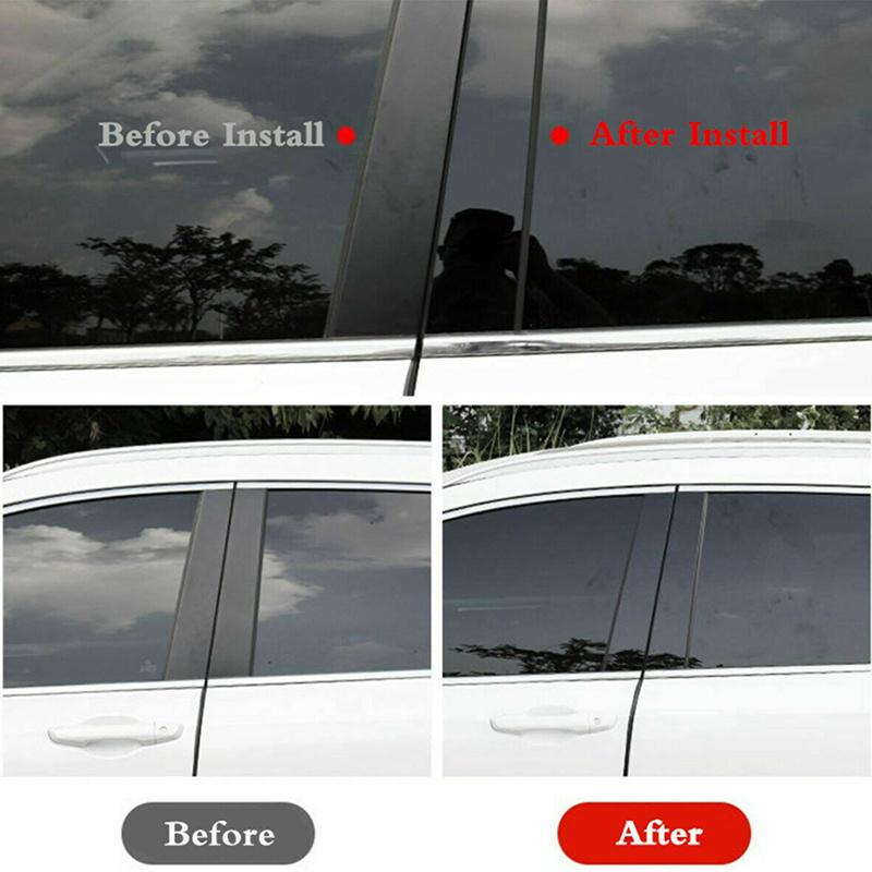 6Pcs Window Door Trims Cover Car BC Pillar Posts Stickers Glossy Black Exterior Parts For Honda Accord CM4/5/6/7/8 2003-2007