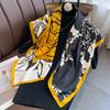 Design Luxury Print Twill Silk Square Scarf for Women Headband Shawl Fashion Wraps Hijab Neckerchief Headscarf Foulard Bandana