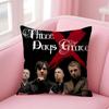 PostGrunge Canadian Band TThree Days Grace Cushion Cover Pillow Case Soft Skin Friendly Fabric  Concealed Zipper
