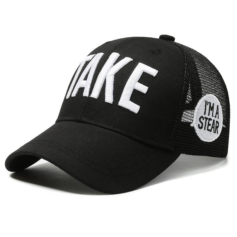Summer new children's baseball cap sticker letter TAKE mesh cap naughty fashion casual cap shade sun protection