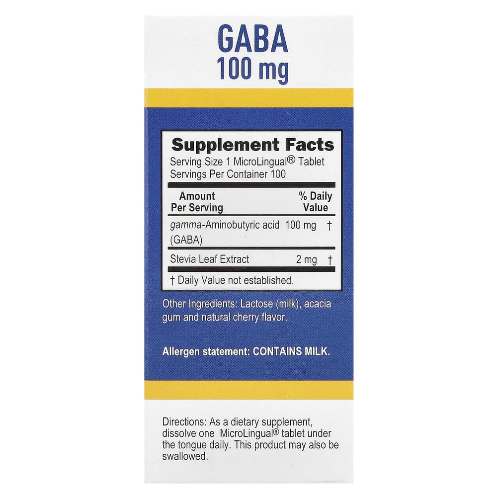 Superior Source GABA 100mg Direct Oplossend MicroLingual 100 Tabletten