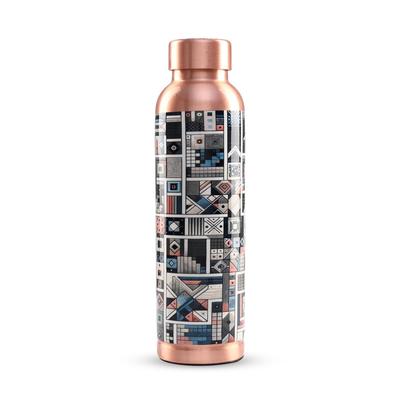 Kupfer-Trinkflasche für Zuhause 950ml | Detox-Wasserflasche - Immunitätsstärkend | Kupferflasche für Büro/Zuhause/Fitnessstudio