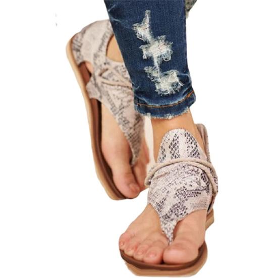 Dámská móda Letní Leopard Had Zebra Tisk zip Plážové sandály ploché boty