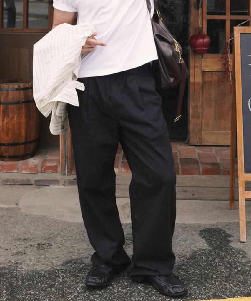 MINDBRIDGE [On] Linen Blend Wide Single-Pleat Full Elastic Waist Daily Cotton Pants - 3 Colors
