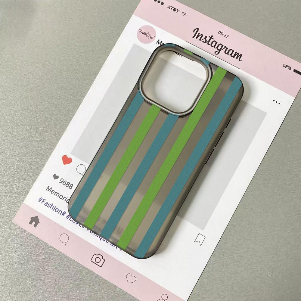 Colorful Vertical Stripes Phone Case For IPhone 11 13 14 PIus 15 12Pro Case 16 17 Pro Max 17Air Case Shockproof Clear Soft Case