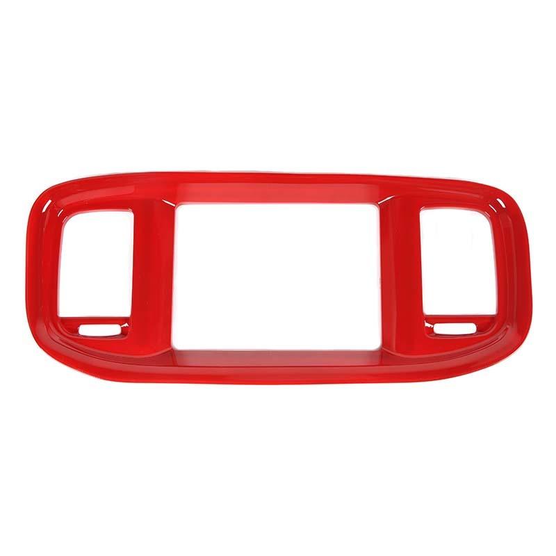 

ABS Navigation Panel Decoration Protective Cover Sticker Fit For Dodge Charger 2015 Up Car Interior Accessories красный