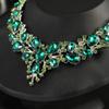 Retro Design European and American Crystal Gemstone Necklace Earrings Set Exquisite Design Fashion Temperament Bridal Jewelry 2026