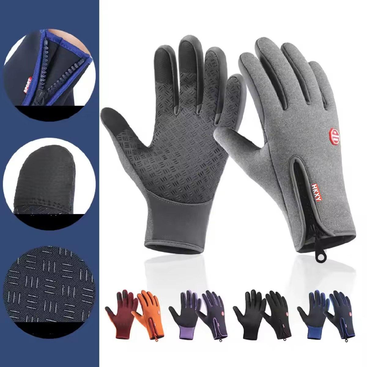 

Touchscreen Warm Gloves Outdoor Cycling Driving Motorcycle Waterproof Cold Gloves Windproof Non-Slip Womens Men Winter Ski Glove M