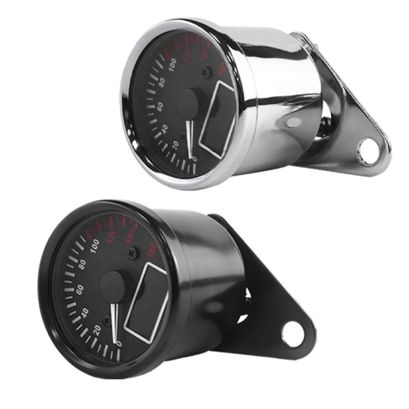 Retro Inspired Motorcycle Instrument Panel LED Digital Speedometer Gauge with LCD Display Suitable for Speed & Fuel, 12V