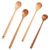 33cm Wooden Cooking Ladle & Stirring Spoon - Japanese & Korean Style, Long Handle for Hot Pot