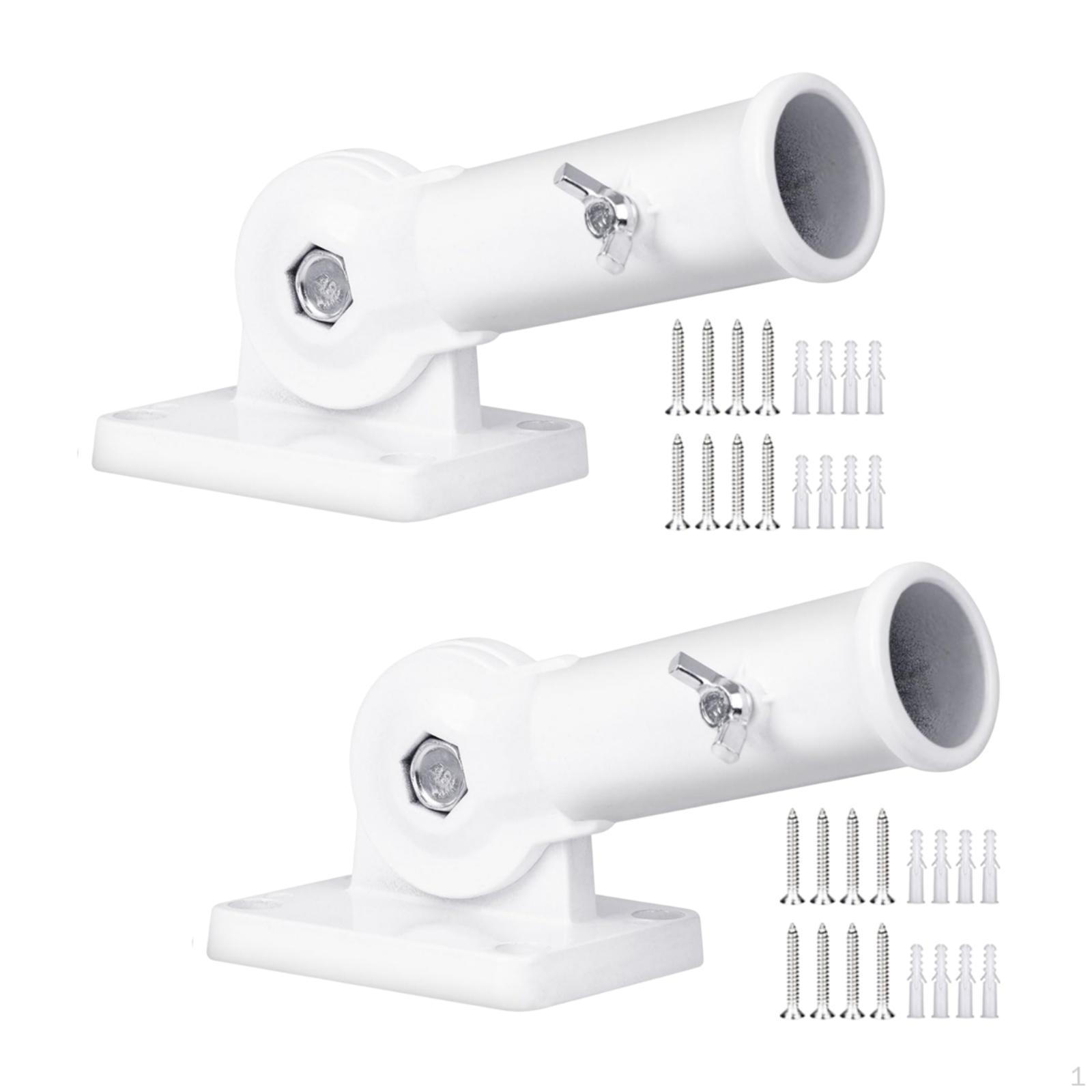 

1 пара держателей для флагштока, монтажные кронштейны с крепежом, кронштейны для флагштока, многопозиционные Flat Based