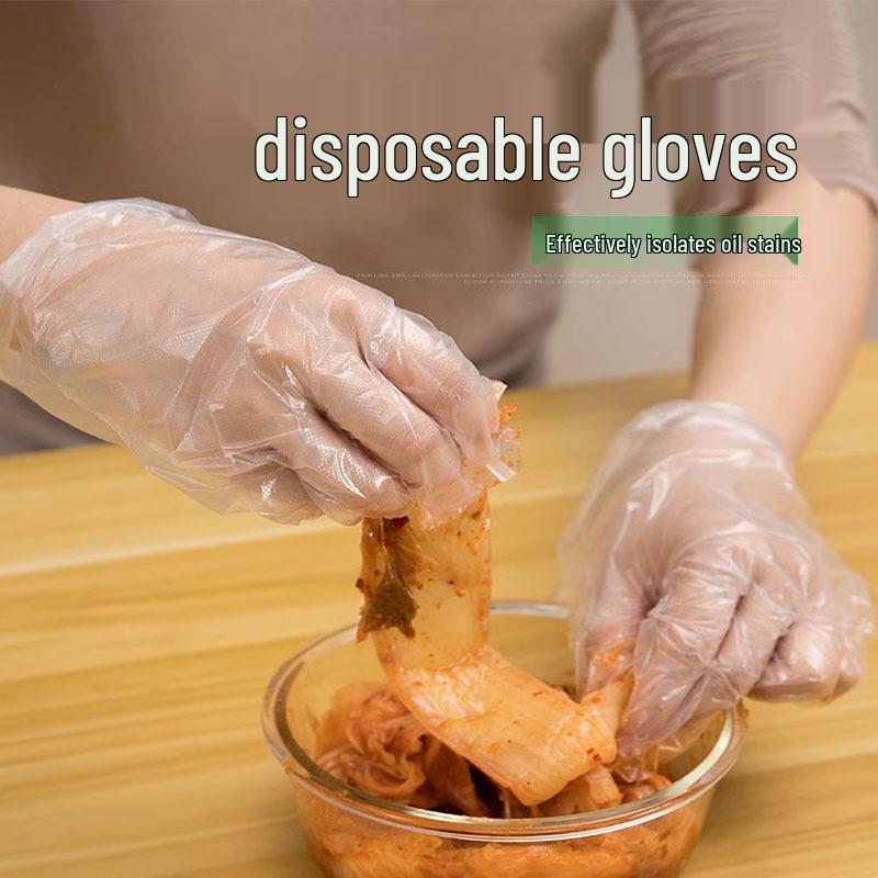

Одноразовые утолщенные пластиковые перчатки для приготовления пищи и салонов красоты 100 pieces