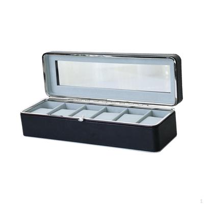 6 Slots Uhren Lagerung Box Multifunktionale Dekorative Mode mit Transparent Deckel Uhr