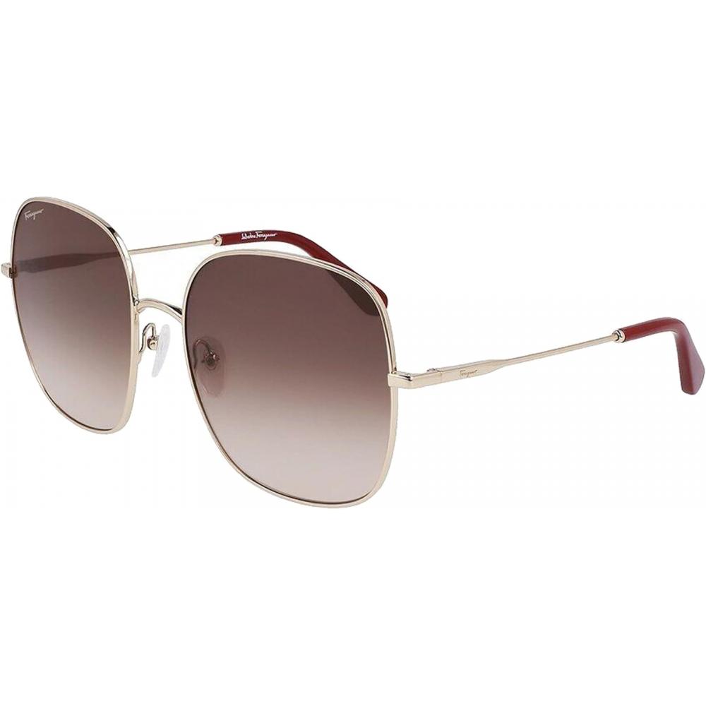 

Salvatore Ferragamo Женские солнцезащитные очки Ferragamo, золотистые, 60 мм