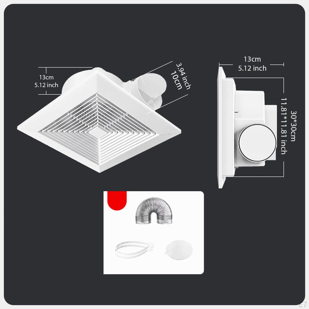 Bathroom Exhaust Installation Quiet Compact Versatile Ventilation Fan for Shower Workshop Kitchen