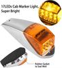 5pc LED Amber Cab Marker Light 17LED Roof Top Clearance Truck Cab Lights Waterproof  Chrome Running Light For Kenworth Peterbilt