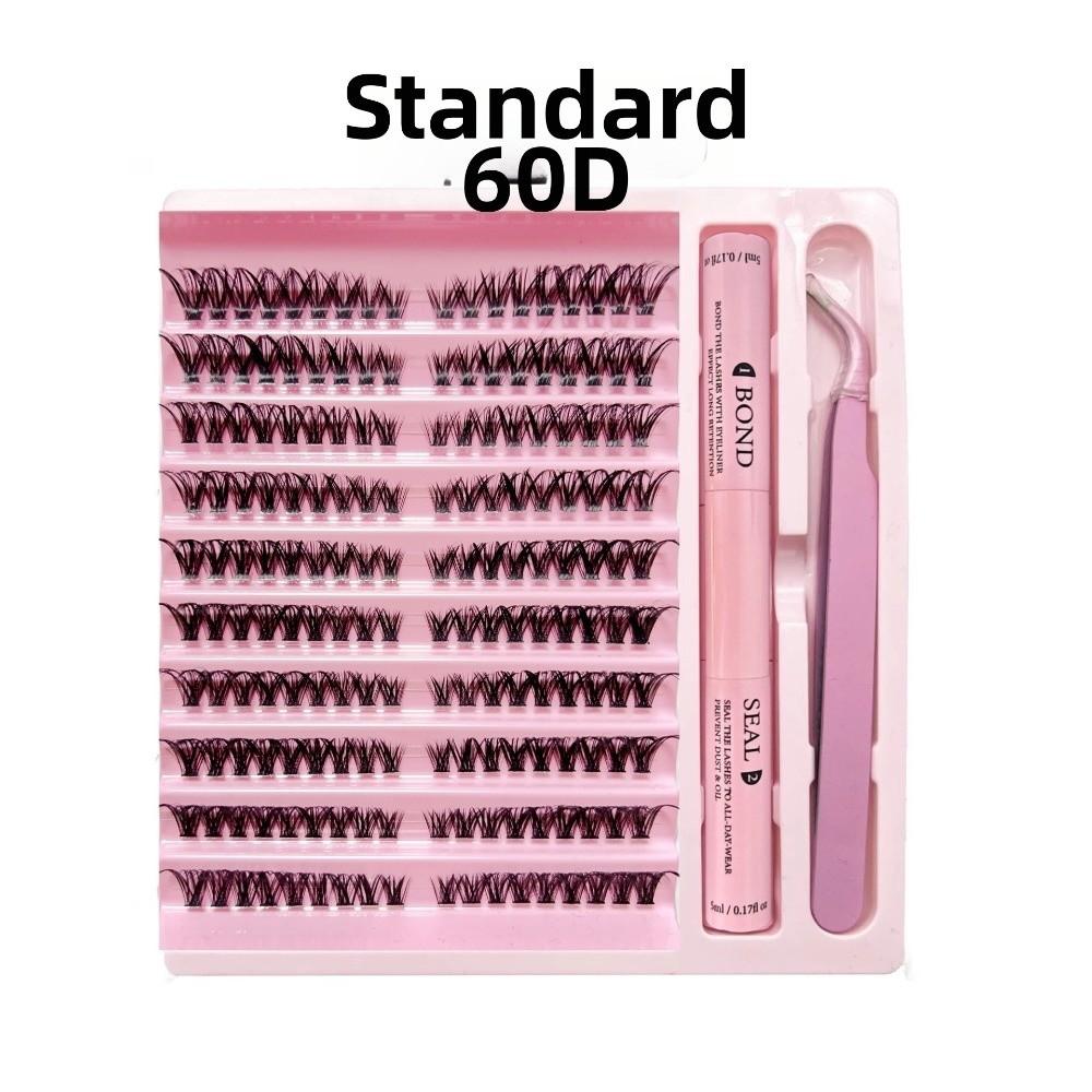 3D Mink Effect Cluster Lashes 8-16mm Volume Lash New Faux Mink Eyelashes for Women