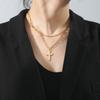 Classic Minimalist Titanium Steel Cross Pendant Necklace Unisex Summer Jewelry Tarnish Resistant Fashion Accessory
