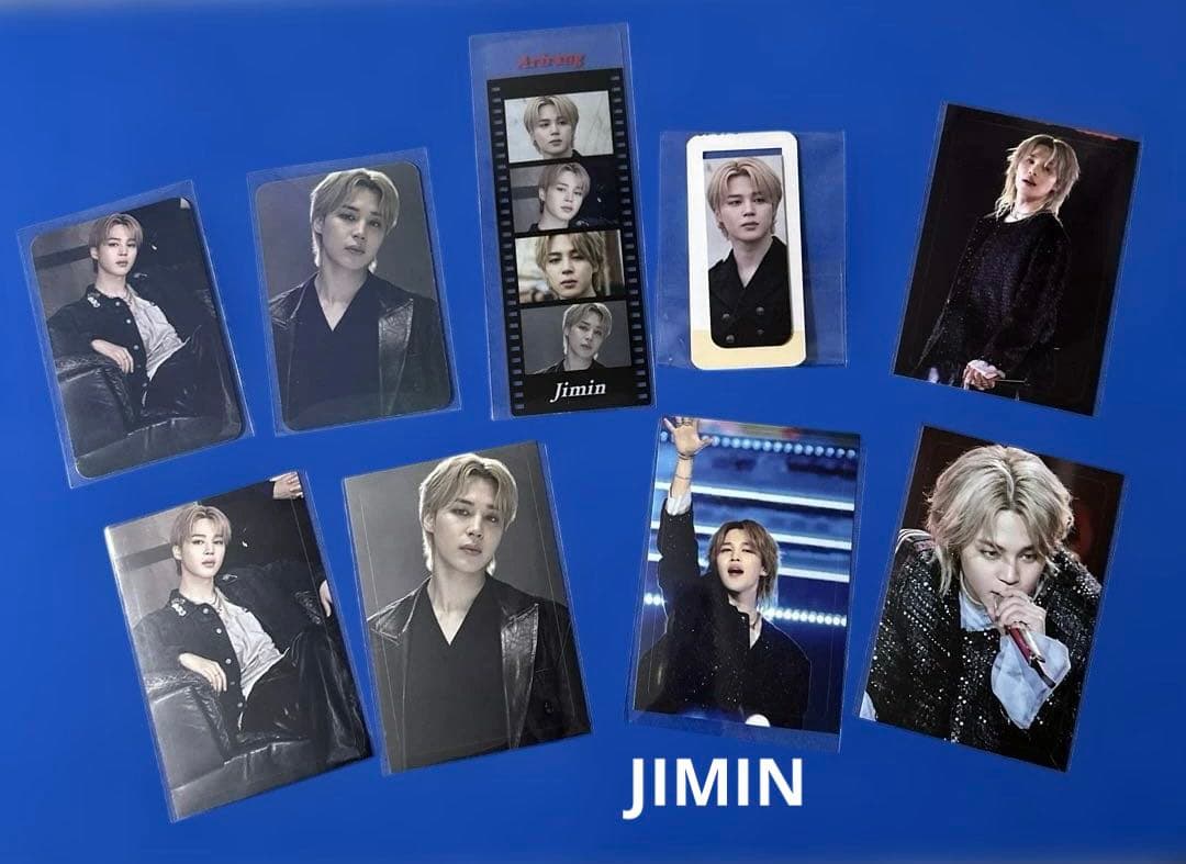 

[USED] BTS JIMIN Double-Sided Hologram Photocard, 2 Bookmarks, and Sticker