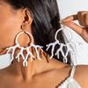 Bohemian Coral Pendant Earring Exaggerated Turquoise Earrings Gifts Womens Trendy Jewelry