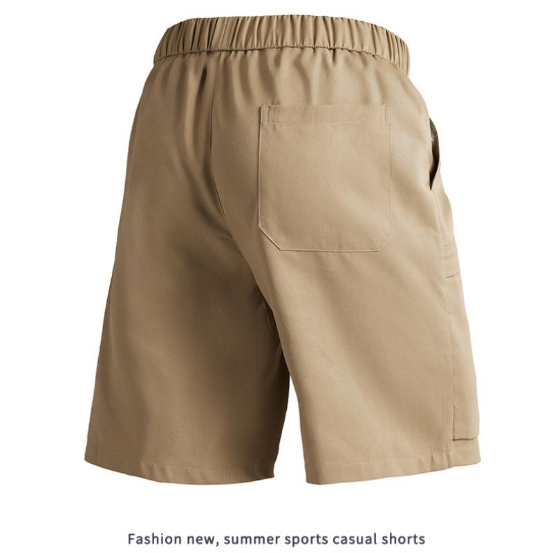 Men Summer Beach Shorts Casual Drawsting Shorts Multi-pocket Cargo Shorts Male Short Pants