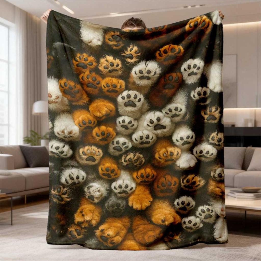 Golden Retriever Blanket Cute Dogs Pets Pattern Watercolor Portrait Bedspread Throw Blanket Living Room Couch Bed Decor