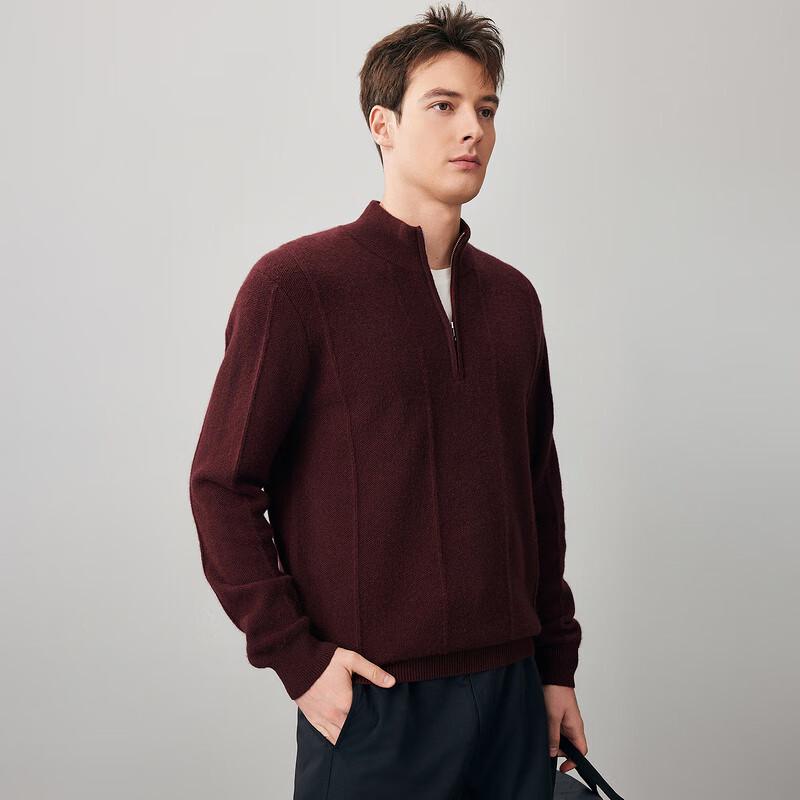 Kemon Boca Men's 100% Cashmere Half-Zip Sweater