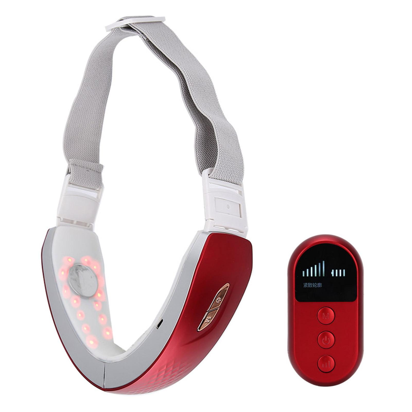 

V Face Machine Electric EMS Vibration Photon Light Therapy Face Lifting Firming Massager (красный)
