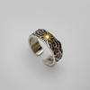Unisex Adjustable Sun Motif Ring In Plated Geometric Design Retro Vintage Style Statement Jewelry