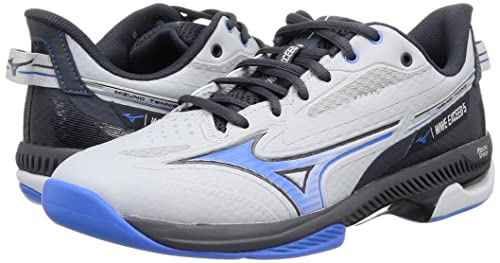 Mizuno Wave Exceed 5 Wide CS Tennis Shoes, Light Gray/Blue/Light Gray, Size 27.5 cm, 3E