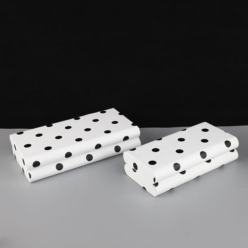 Black and White Polka Dots Decorative Box Leather Jewelry Boxes Dresser Table Desk Decoration Exquisite Jewelry Storage Jar