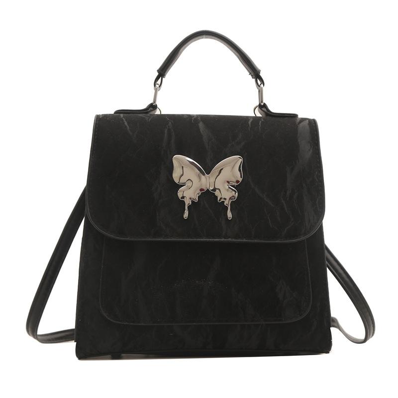 Gentle Texture Butterfly Handbag 2025 Spring and Summer New Versatile Ins Leisure Bag Backpack Small Square Bag Tide