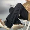 Pants Men's Summer Thin Breathable Large Size Pleated Ice Silk Trousers Premium Drape Loose Straight Casual Trousers