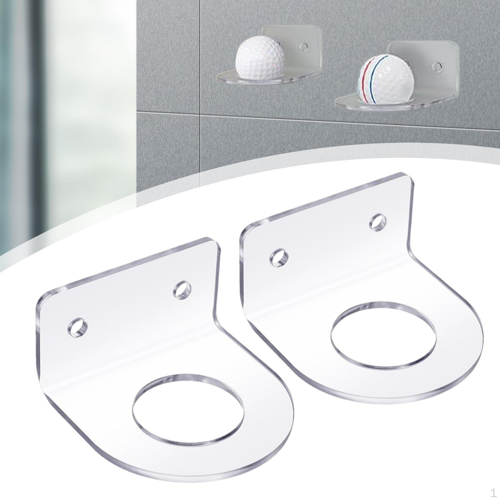 

2x Acrylic Golf Ball Display Stand Wall Holder Shelf Soft Balls Storage Rack for Tennis