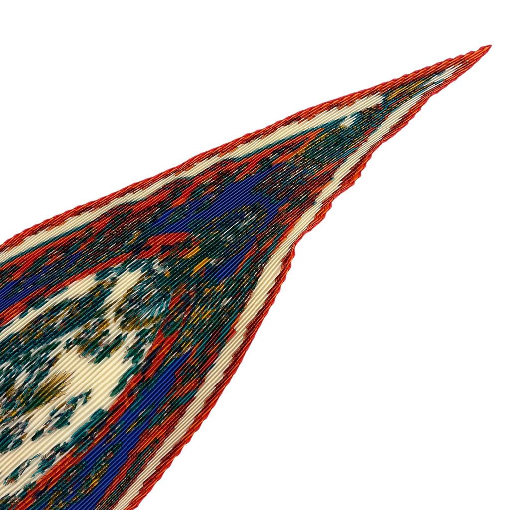 Excellent HERMES scarf Celestial Bodies and the Sun Rhombus silk Women Used
