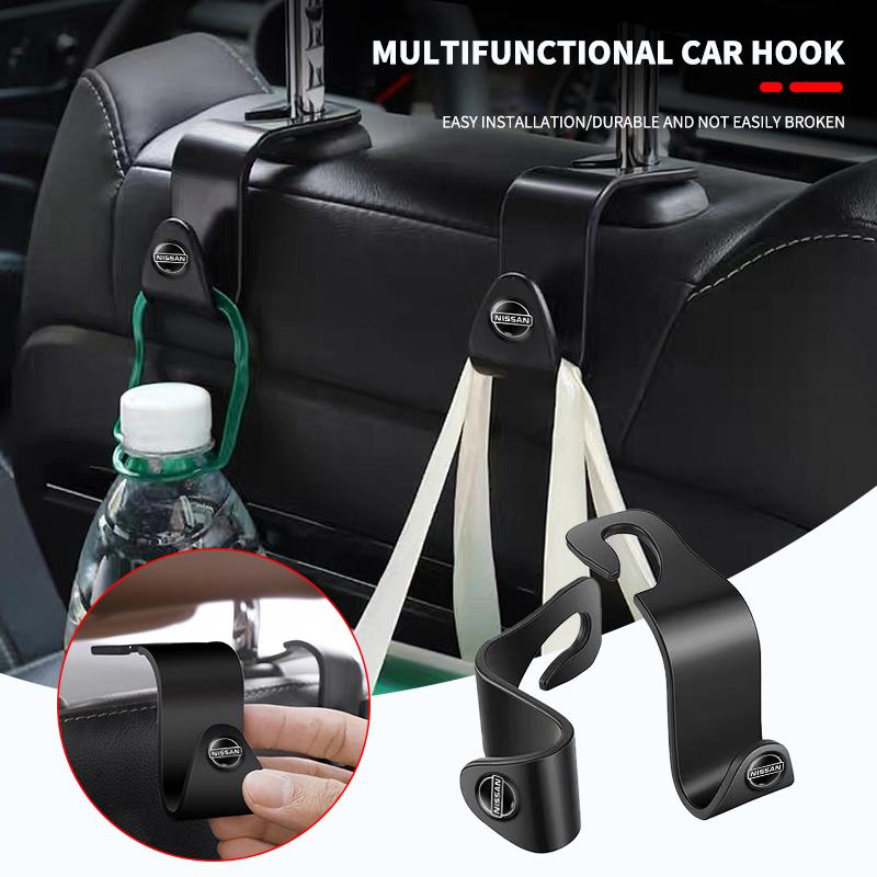 Car Front Seat Storage Organizer Holder Hooks Car Interior Accessories For Nissan X J10 J11 Trail Tiida Juke Teana Pulsar Altima