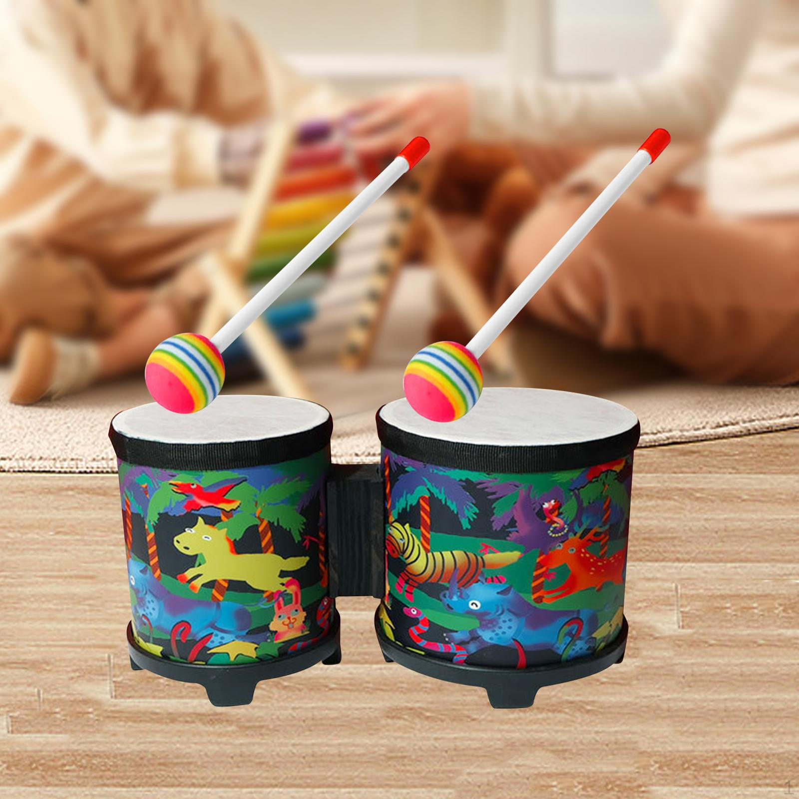 

Африканский ручной барабан 5 и 6 Бонго комплект музыкальное просвещение для детей Animal