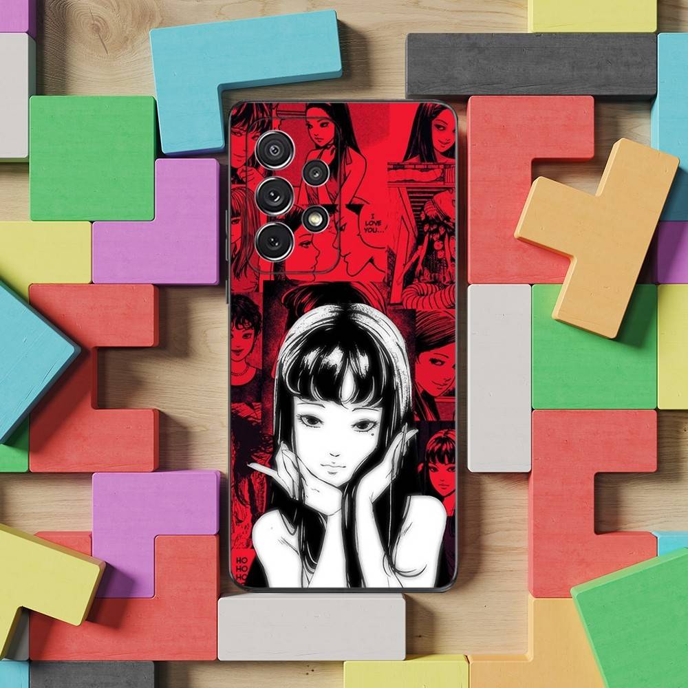 Comics J-Junji Ito T-Tomie Phone Case For Samsung S25,S24,S23,S22,S21,S20,S10,Ultra,Plus,Lite,FE,Soft Silicone Black Cover