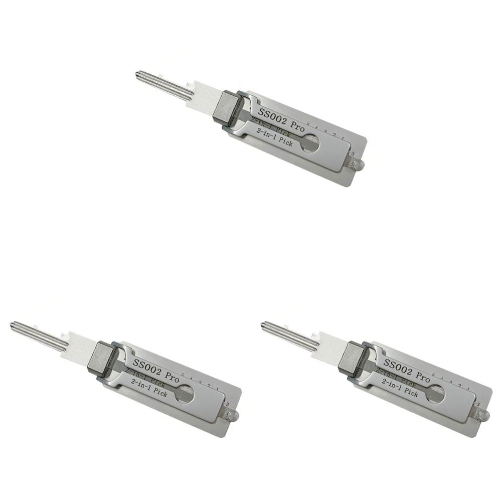 2-in-1 Stainless Steel Key Decoder Portable Precision Hook And Pickup Hand Tool O-ring Pickup Kit Lock Decoder Repair Tools