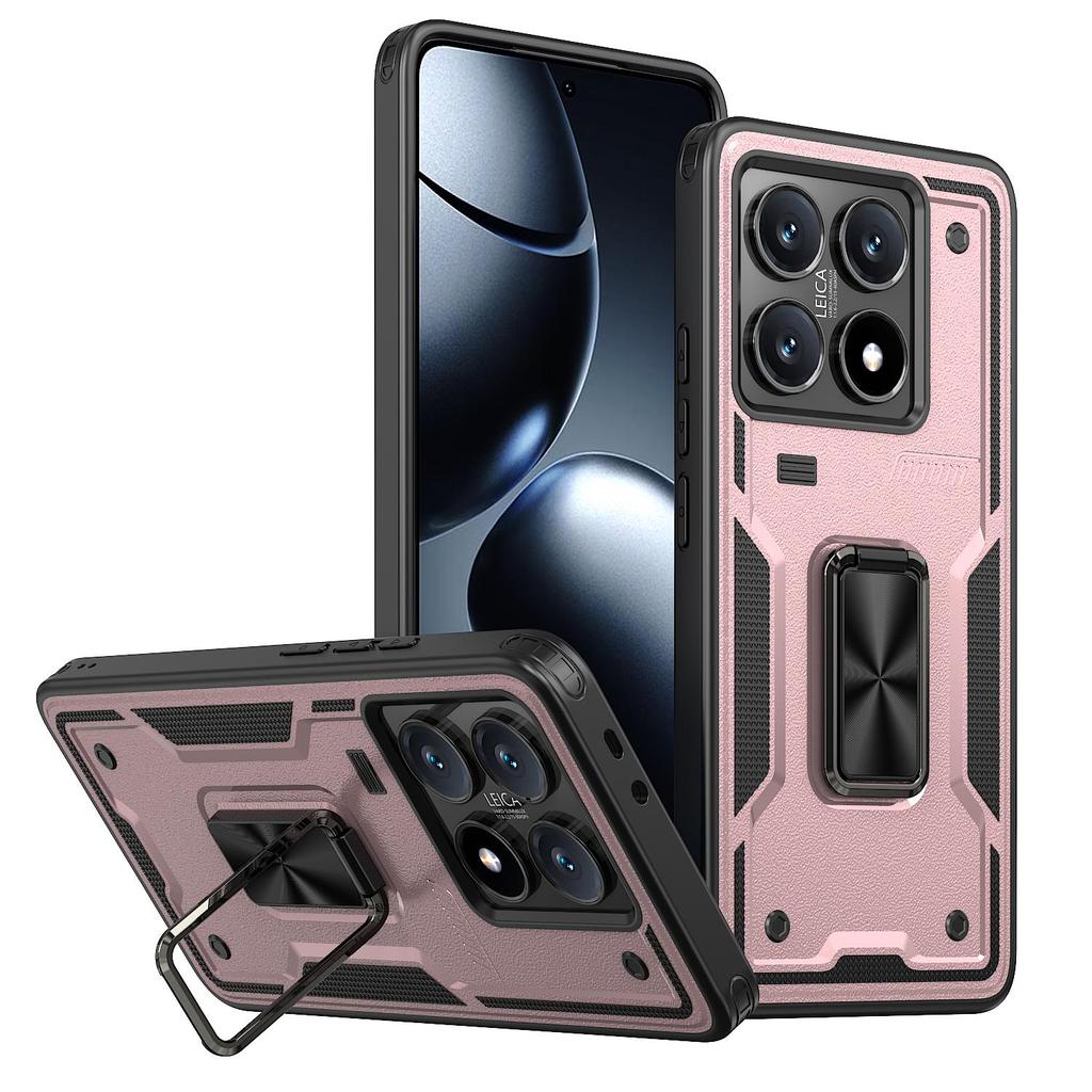 For Xiaomi 14T Pro Case/Mi 14T 5G Shockproof Magsafe Phone Case Car Magnetic Bracket Protective Cover TPU+PC