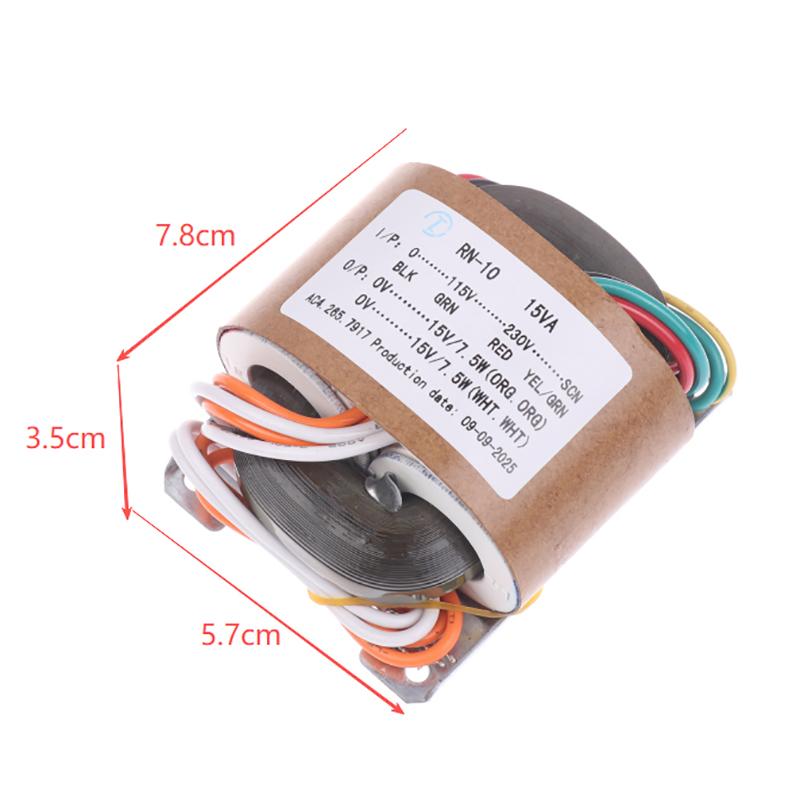 Rn-10 R Core Transformer 10W R10 Dual 9V 12V 15V 18V Transformers 230V To 2X9V Copper 115V Shield Pre-Decode Board Power Supply