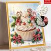 Christmas Pearl Painting Kit Handmade DIY Home Decoration Painting Cupcake Candy Cane Pine Branches Ornaments Gift Decor Art Craft