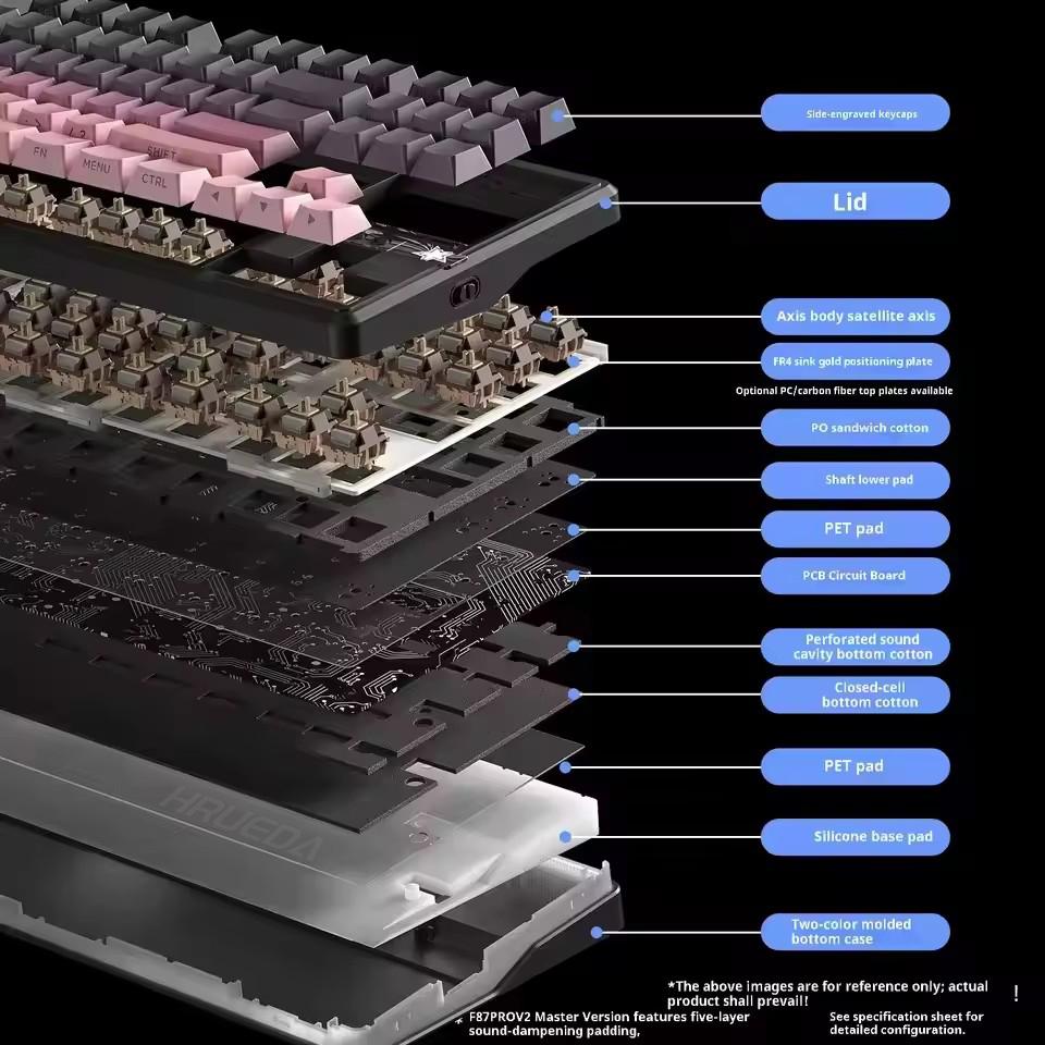 Aula F87 Pro V2 Tri-mode Wireless Mechanical Keyboard 8000Hz Hot-Swap RGB 10000mAh Gasket E-sports Gaming