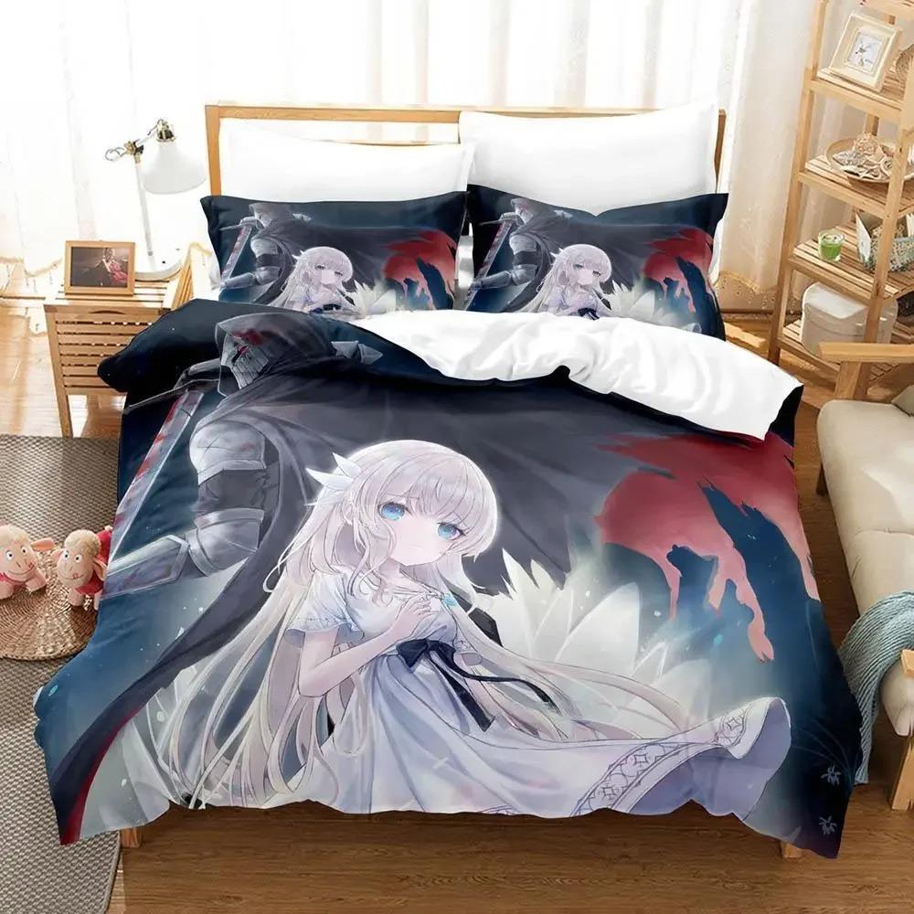 3D Print Game ENDER LILIES Quietus of the Knights Bedding Set Cartoon Anime three-piece set Adult Kid Bedroom Duvet cover Sets