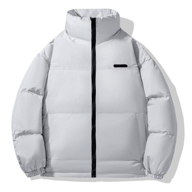 

Пуховик пара мужской осенне-зимний новый пух белой утки воротник-стойка теплый куртка-хлеб куртка для подростков для мужчин 3XL