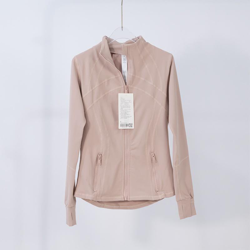 Women's Spring Yoga Sport Jacket - Tight Fit, Casual Jogging, Breathable, Zippered, Stand-Up Collar, Long Sleeve.