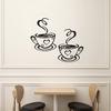Coffee Cup Wall Sticker Creative Kitchen Decor Background Removable Self-Adhesive Wall Decal